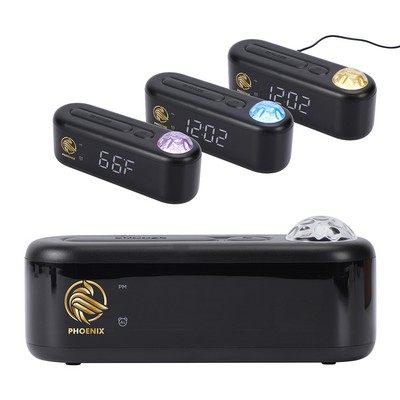 Ambiance Digital Alarm Clock with Ocean & Aurora Ceiling Projection